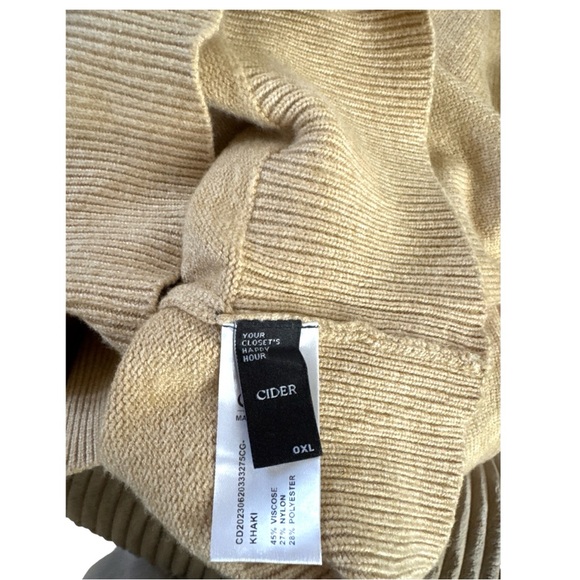 CIDER Floral Beige Cardigan Sweater - Picture 6 of 6